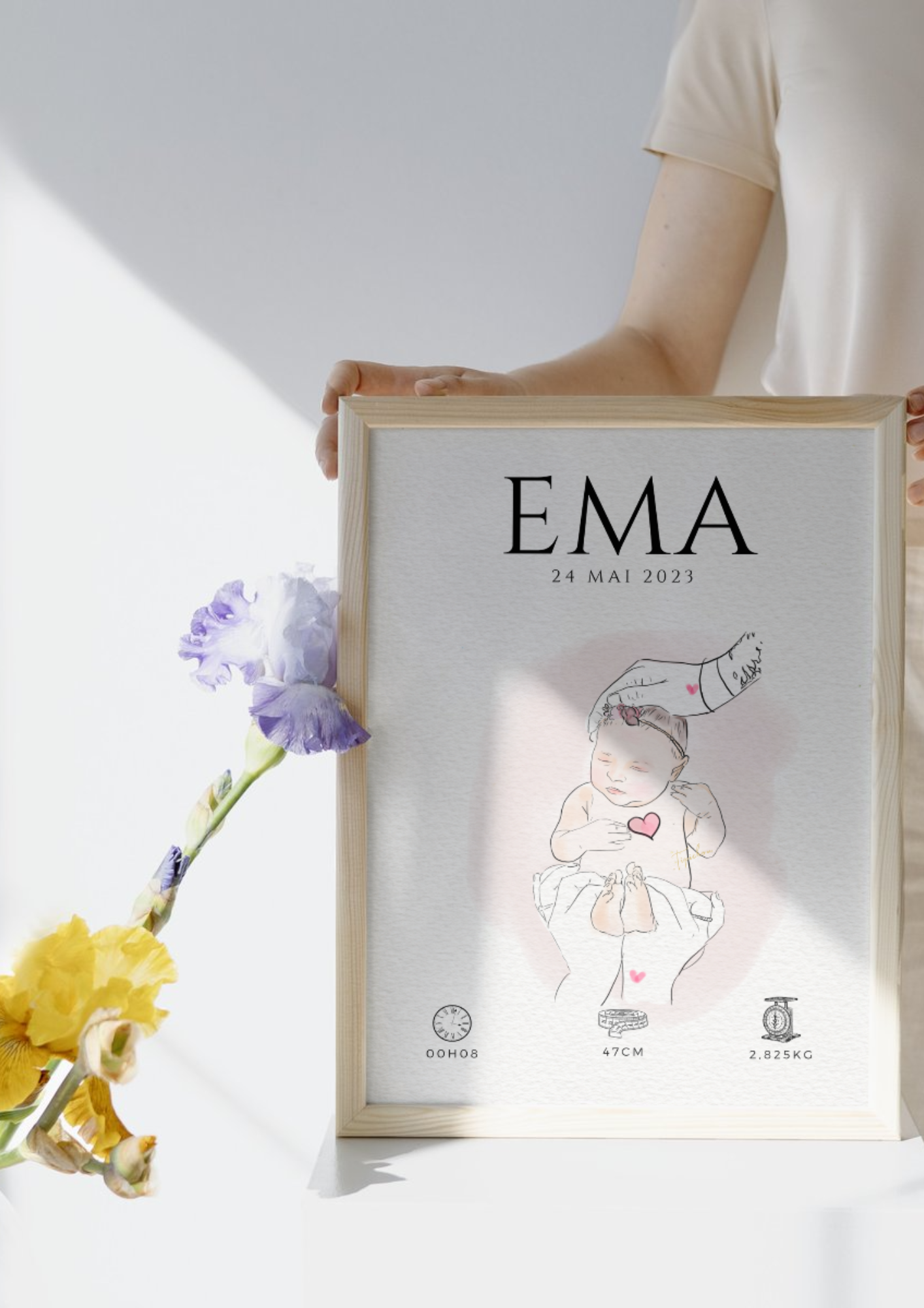 Affiche de naissance personnalisée (Digitale)