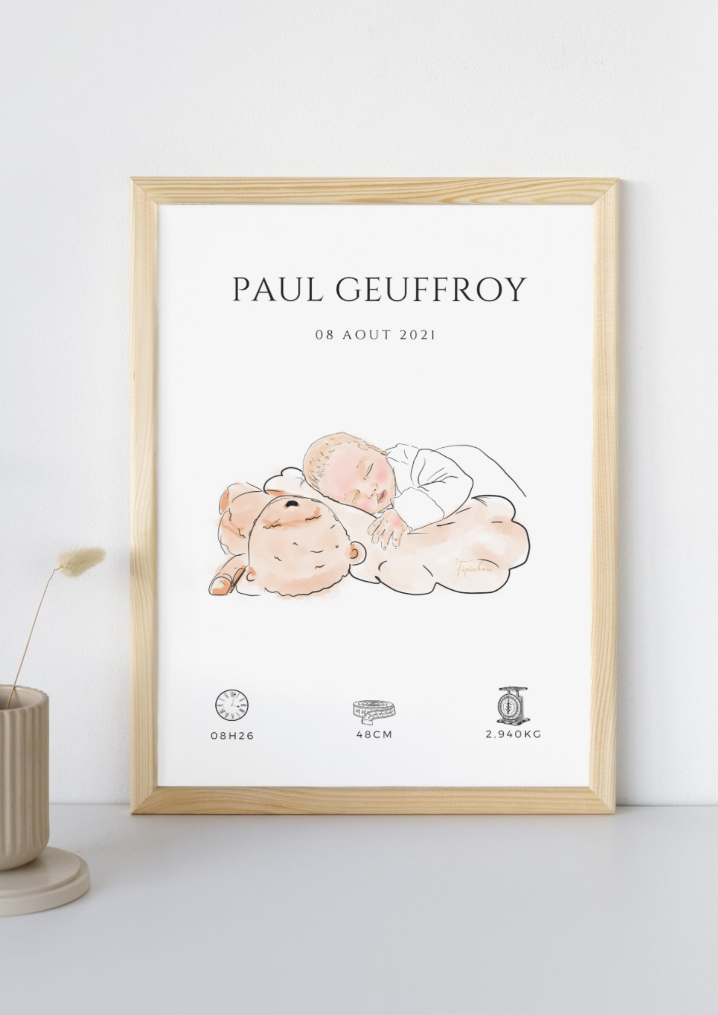 Affiche de naissance personnalisée (Digitale)